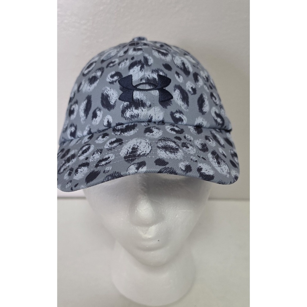 Under Armour Youth Blue Spotted Leopard Print Stretch Back Hat Cap 1362187